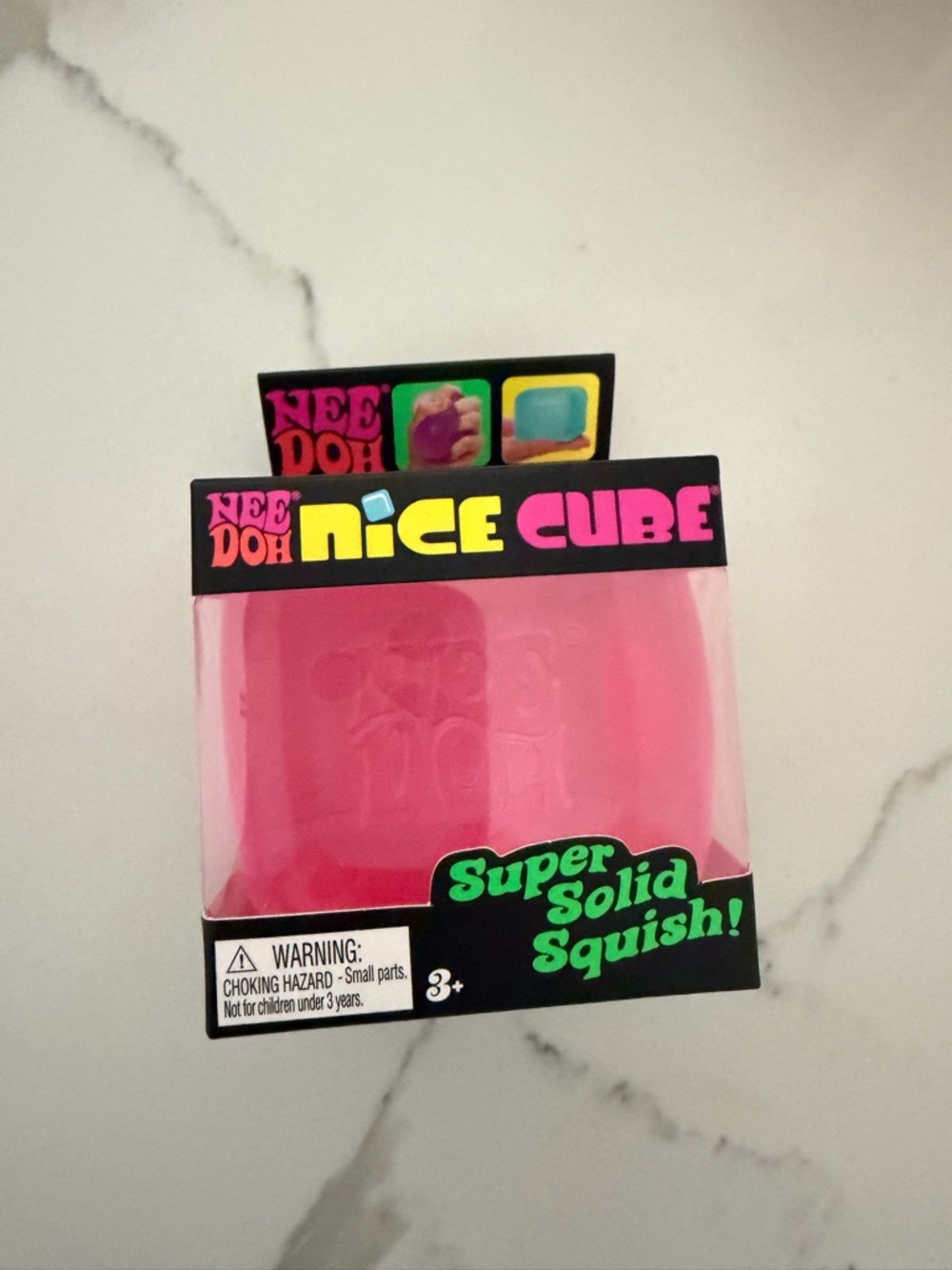 Nee Doh Pink Nice Cube Super Solid Squish -